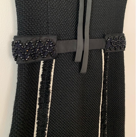 PRADA Virgin Wool Sheath Dress | Black Size 2 - Picture 6 of 16